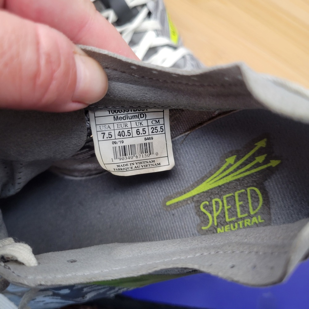Brooks Wire 6 Mens Track Spikes Grey Neon Yellow 1000351D051 Sz 7.5 Racing Shoes - Picture 3 of 8